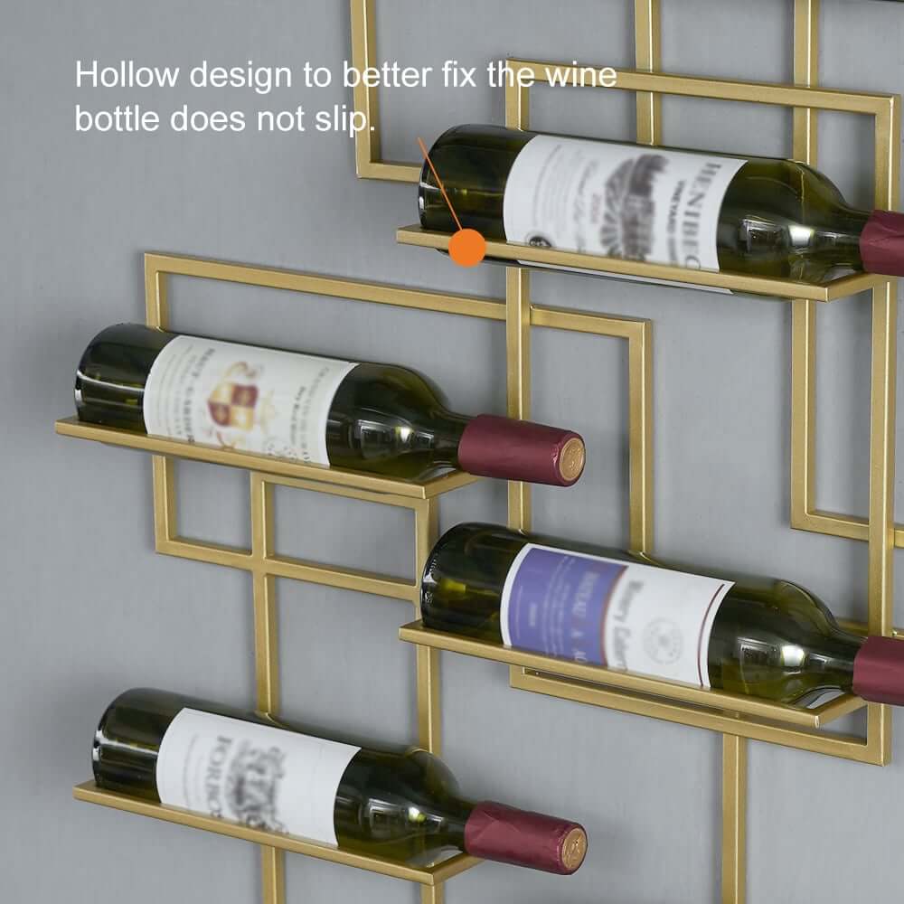 Modern Metal Wine Rack With 10 Shelves