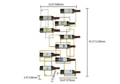 Modern Metal Wine Rack With 10 Shelves Dimensions