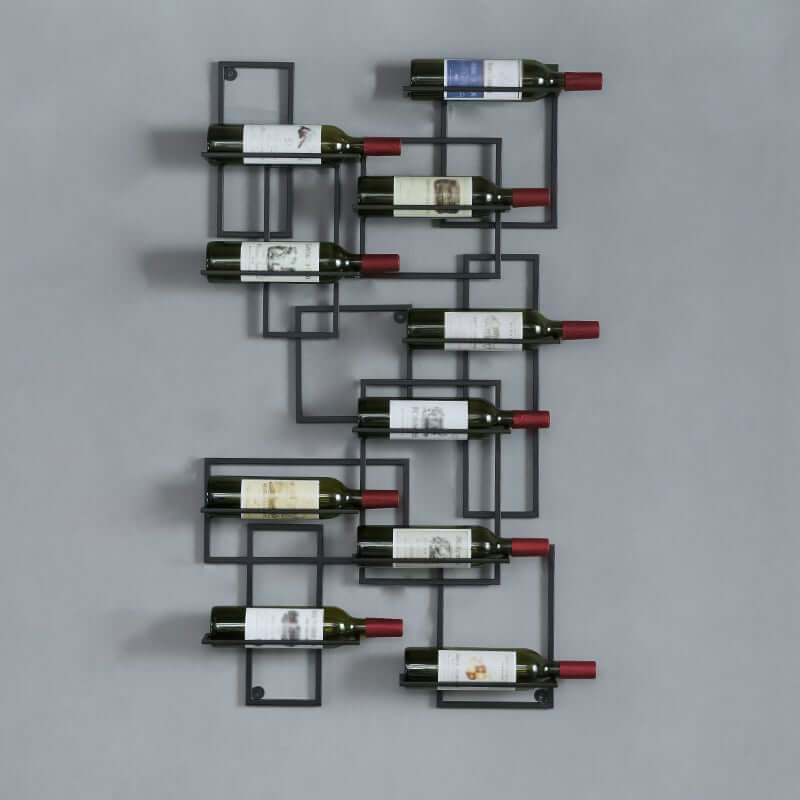 Modern Metal Wine Rack With 10 Shelves Main Product Image