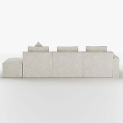 Modern Modular Sectional Sofa With Cotton-Linen Upholstery