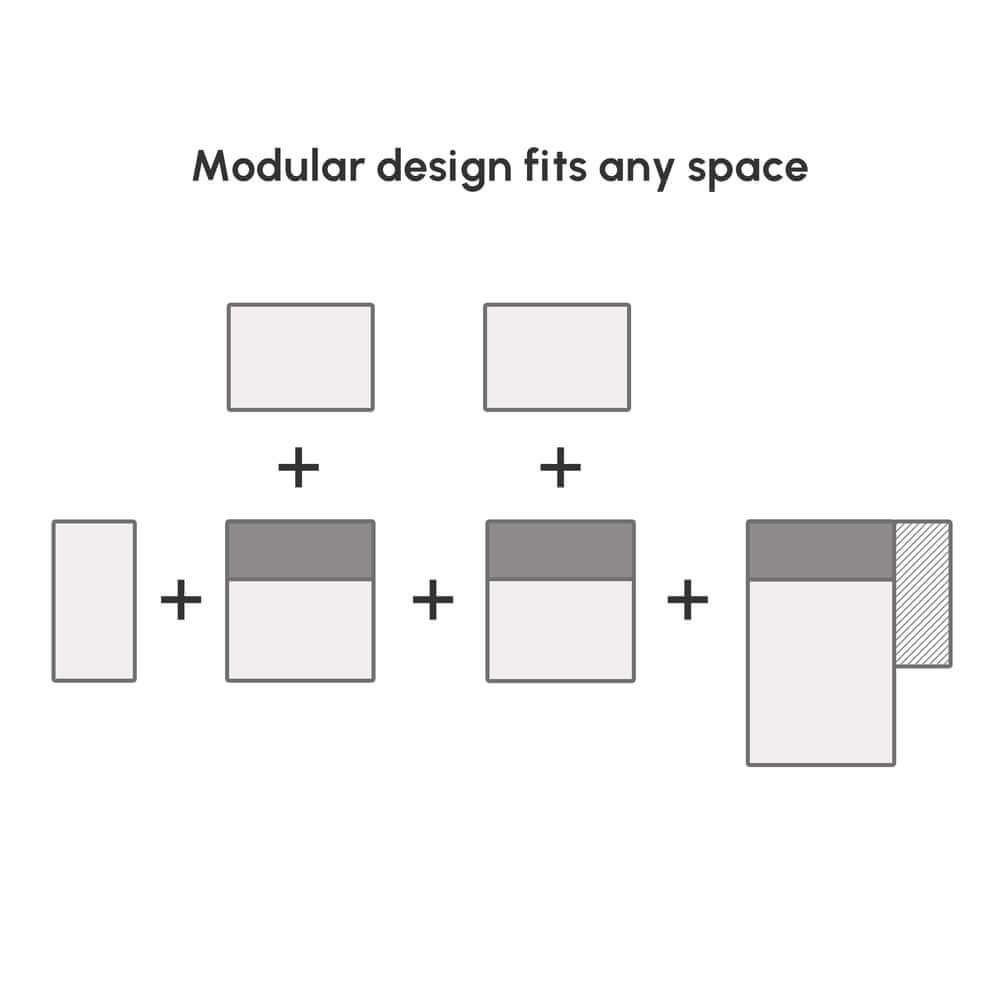 Modern Modular Sectional Sofa With Cotton-Linen Upholstery