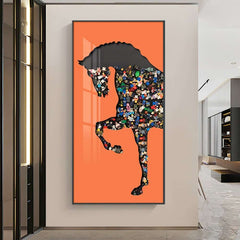 Modern Multi-Color Animal Wall Art in Aluminium Alloy Frame