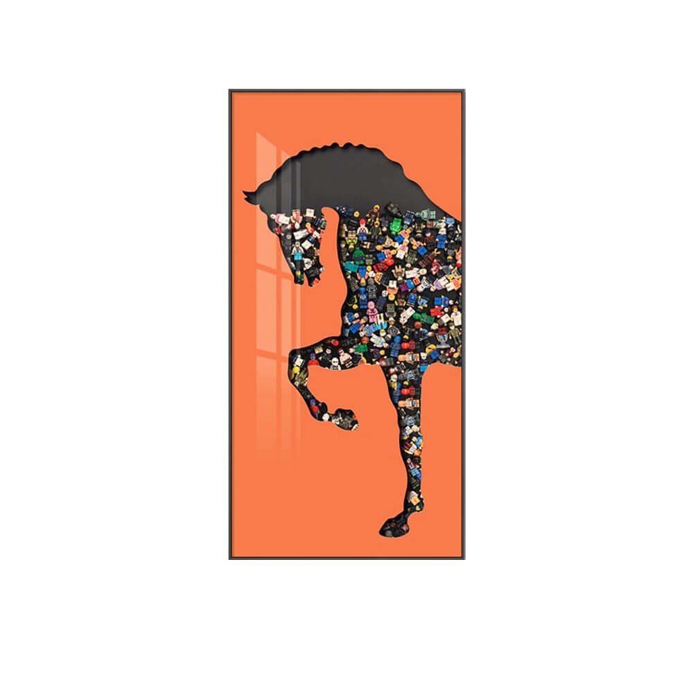Modern Multi-Color Animal Wall Art in Aluminium Alloy Frame