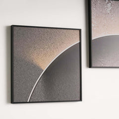 Modern Multi-Color Geometric Wall Art Set in Aluminium Frame