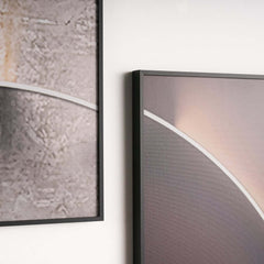 Modern Multi-Color Geometric Wall Art Set in Aluminium Frame