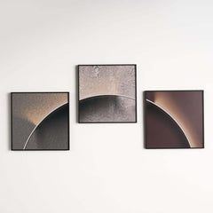 Modern Multi-Color Geometric Wall Art Set in Aluminium Frame
