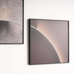 Modern Multi-Color Geometric Wall Art Set in Aluminium Frame