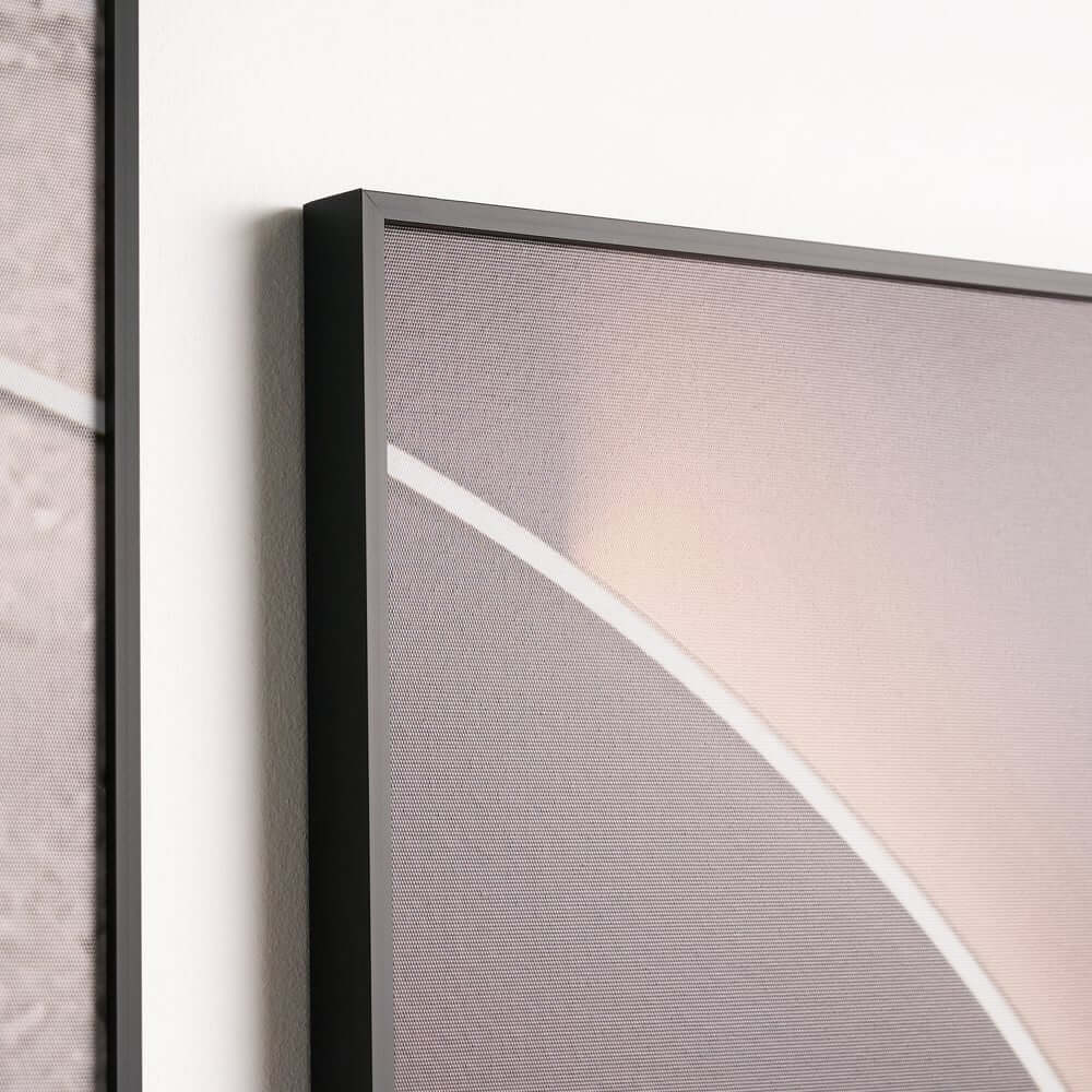 Modern Multi-Color Geometric Wall Art Set in Aluminium Frame