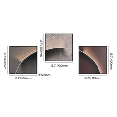 Modern Multi-Color Geometric Wall Art Set in Aluminium Frame Dimensions