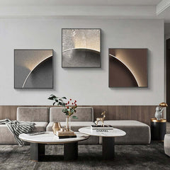 Modern Multi-Color Geometric Wall Art Set in Aluminium Frame Main Product Image