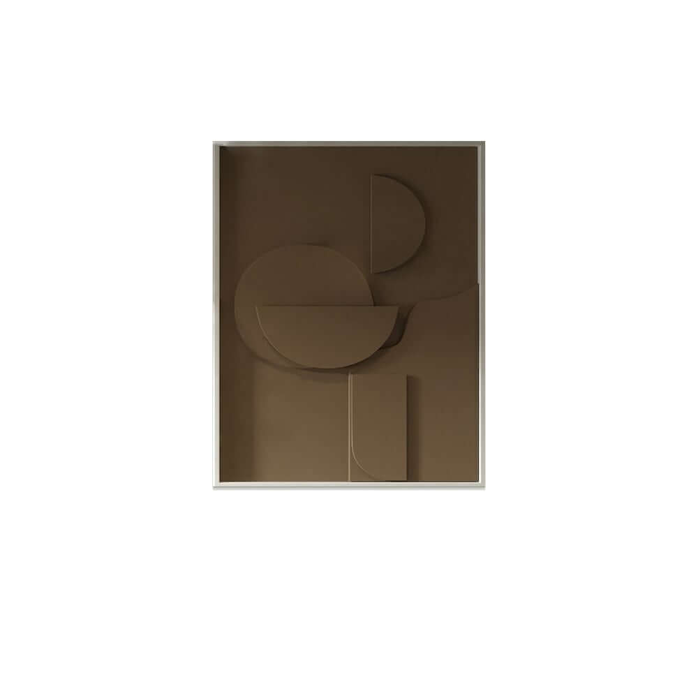 Modern Multi-Color Geometric Wall Art Set with Aluminum Frame