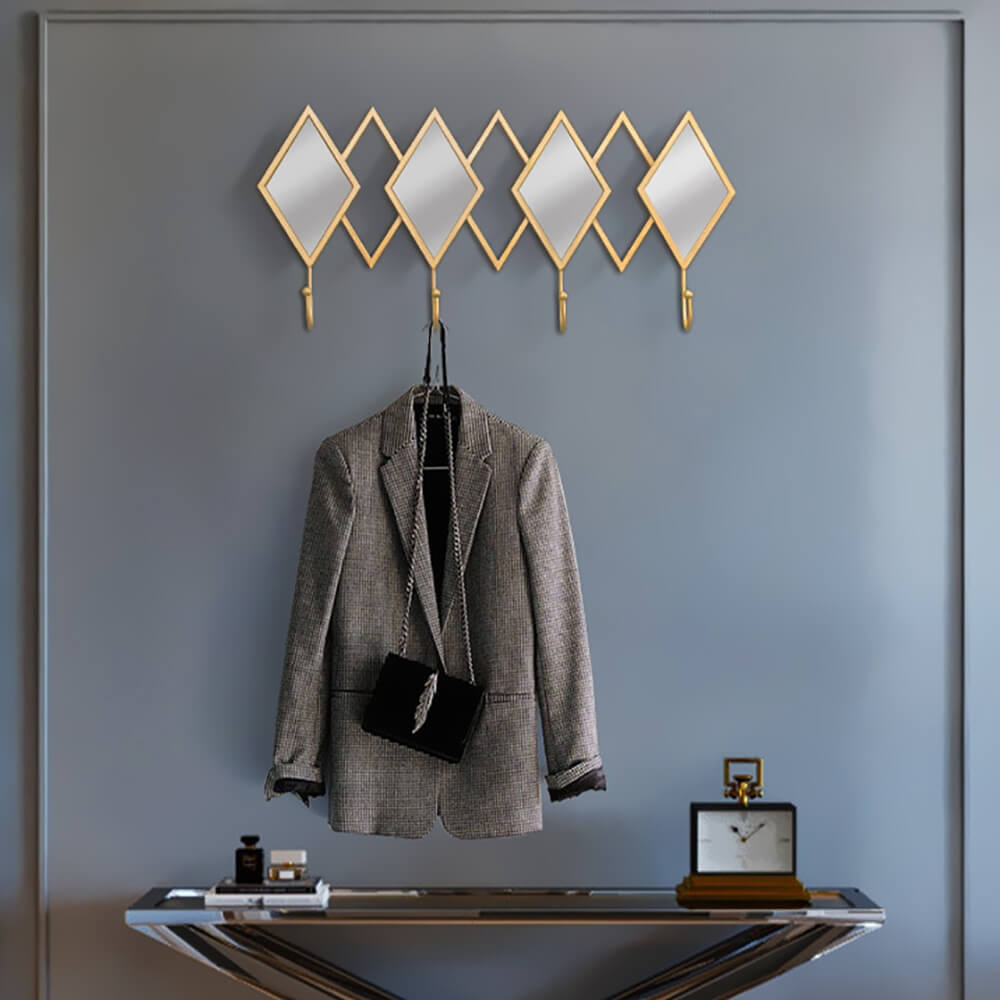 Modern Multi-Color Metal Wall Hooks - 8 Decorative Coat Hooks