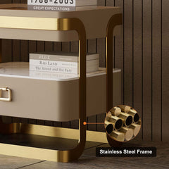 Modern Multi-Color Nightstand With Tempered Glass Top