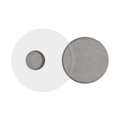 Modern Nesting Coffee Table Set, Concrete Glass Drum Design