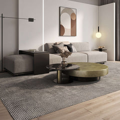 Modern Nesting Coffee Table Set – Tempered Glass & Metal in Gold and Black