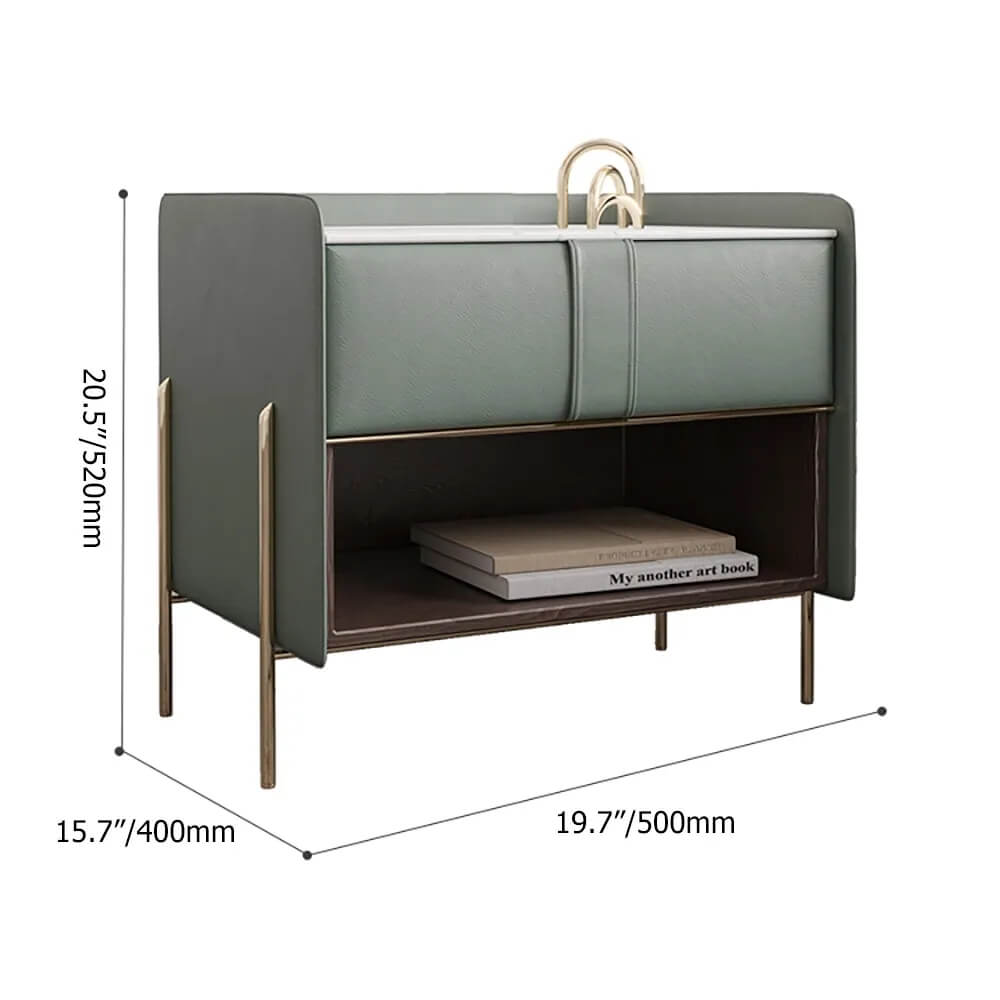 Modern Nightstand With Light And Sintered Stone Top Dimensions