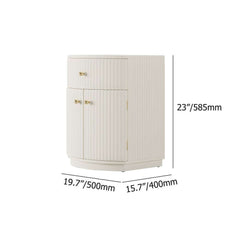 Modern Off-White Bedroom Set with Gold Accents and Storage Dimensions