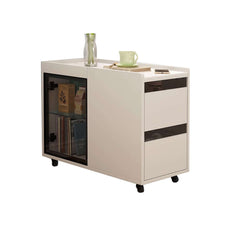 Modern Off White Coffee Table With Wheels