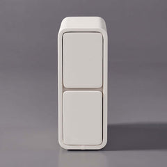 Modern Off-White Faux Leather Nightstand With Drawers