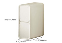 Modern Off-White Faux Leather Nightstand With Drawers Dimensions