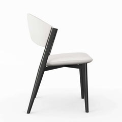 Modern Off-White Metal Frame Dining Chairs Set of 2