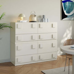 Modern Off-White TV Stand For 80"+ TVs With Doors