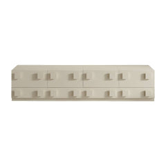 Modern Off-White TV Stand For 80"+ TVs With Doors