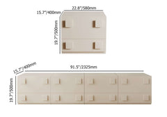 Modern Off-White TV Stand For 80"+ TVs With Doors Dimensions