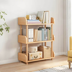 Modern Open-Back Kids Bookshelf with Non-Slip Wood Shelves