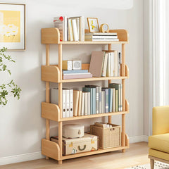 Modern Open-Back Kids Bookshelf with Non-Slip Wood Shelves