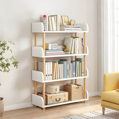 Modern Open-Back Kids Bookshelf with Non-Slip Wood Shelves