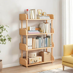 Modern Open-Back Kids Bookshelf with Non-Slip Wood Shelves