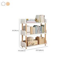 Modern Open-Back Kids Bookshelf with Non-Slip Wood Shelves Dimensions