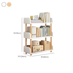 Modern Open-Back Kids Bookshelf with Non-Slip Wood Shelves Dimensions