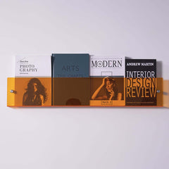 Modern Orange Acrylic Floating Shelf for Stylish Home Organization