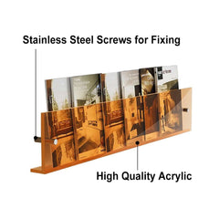 Modern Orange Acrylic Floating Shelf for Stylish Home Organization