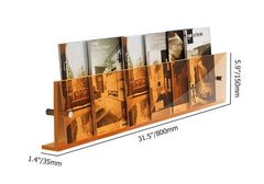 Modern Orange Acrylic Floating Shelf for Stylish Home Organization Dimensions