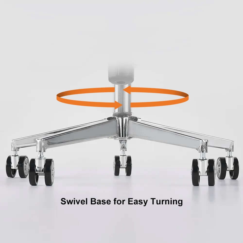 Modern Orange PU Leather Conference Chair with Adjustable Height