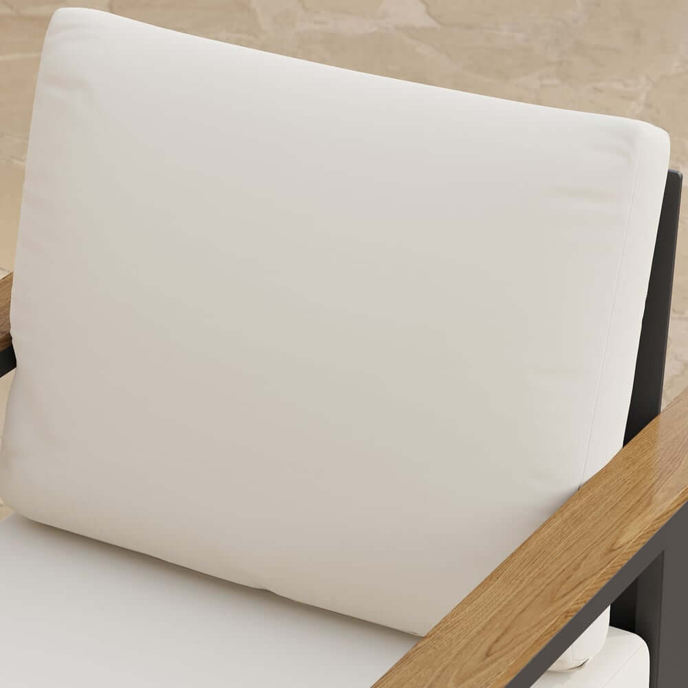 Modern Outdoor Dining Chairs Set with Aluminum Frame and Cushions