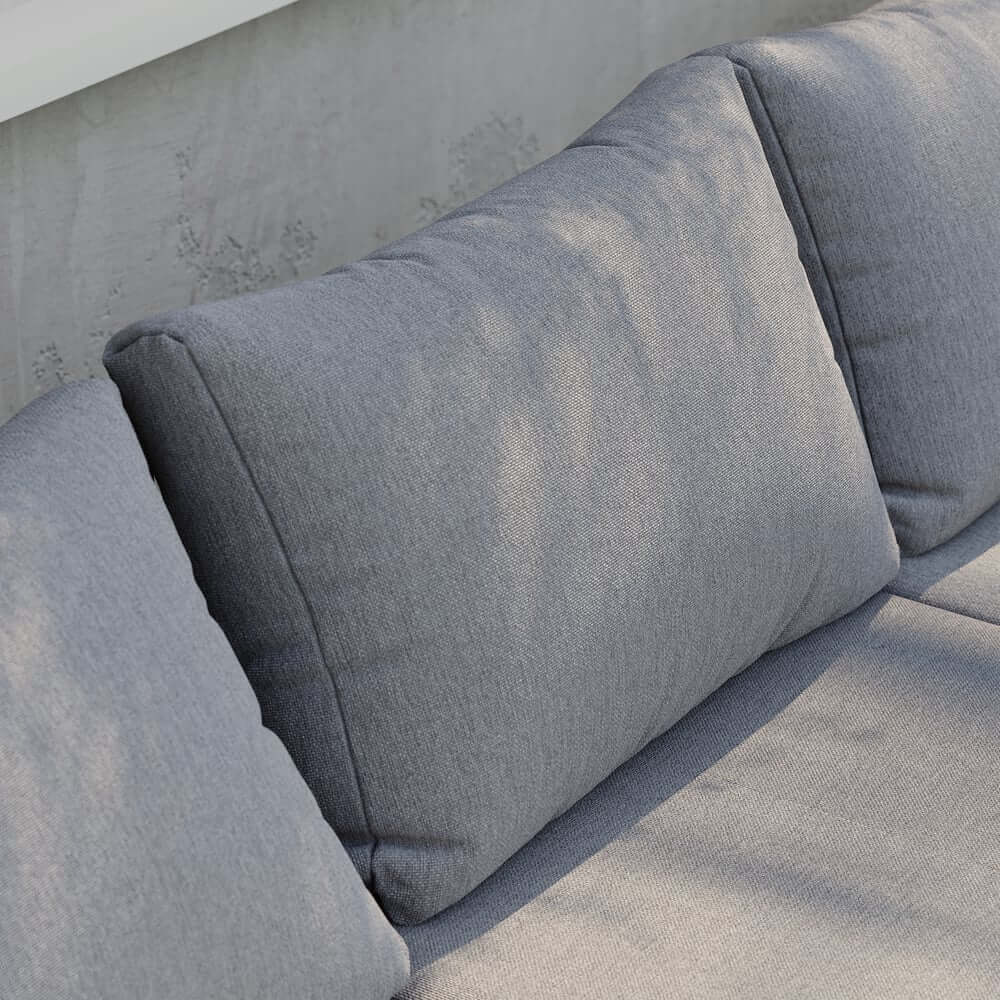 Modern Outdoor Sectional Sofa and Table Set with Acacia Wood