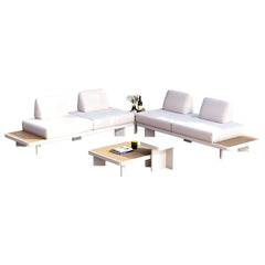 Modern Outdoor Sectional Sofa Set with Aluminum Frame and Cushions