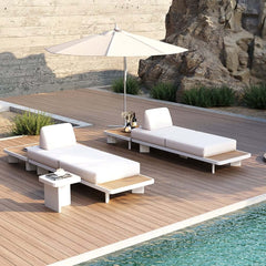 Modern Outdoor Sectional Sofa Set with Aluminum Frame and Cushions