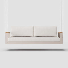 Modern Outdoor Swing Sofa with Removable Cushions and Aluminum Frame