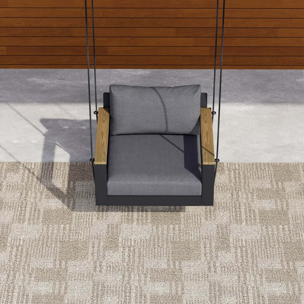 Modern Outdoor Swing Sofa with Removable Cushions and Aluminum Frame