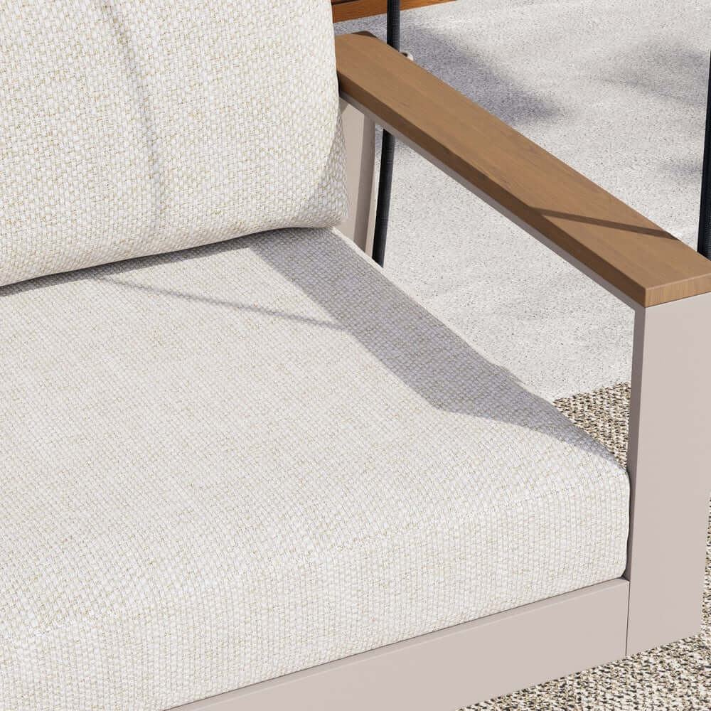 Modern Outdoor Swing Sofa with Removable Cushions and Aluminum Frame