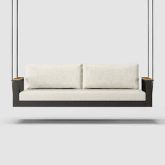 Modern Outdoor Swing Sofa with Removable Cushions and Aluminum Frame