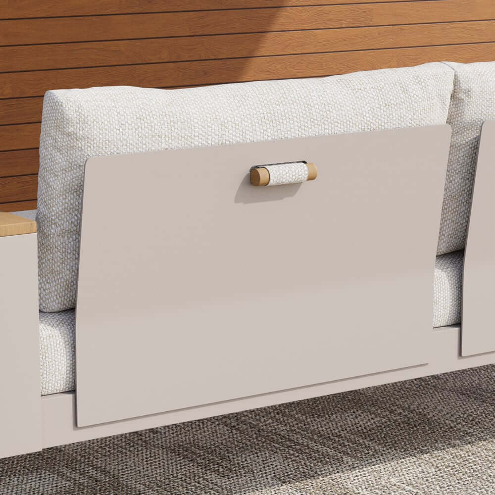 Modern Outdoor Swing Sofa with Removable Cushions and Aluminum Frame