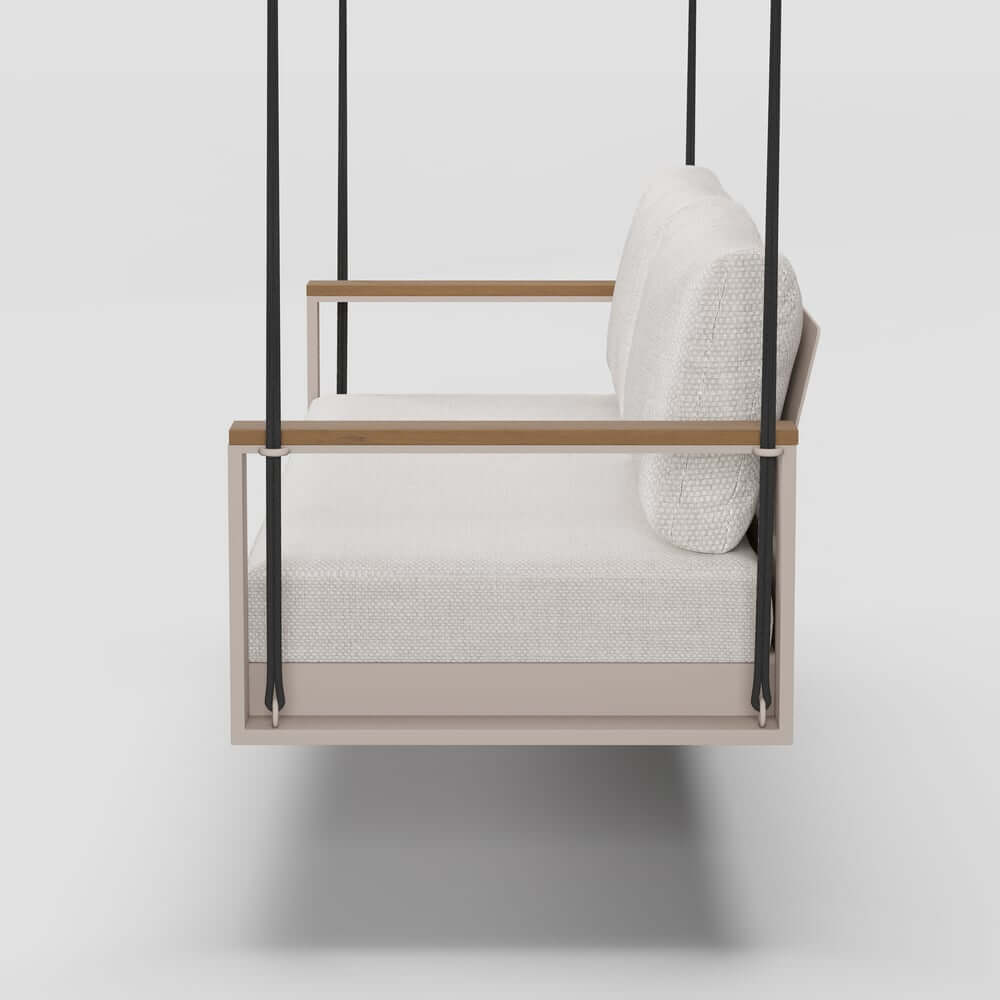 Modern Outdoor Swing Sofa with Removable Cushions and Aluminum Frame