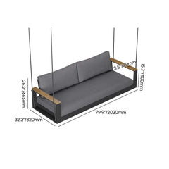 Modern Outdoor Swing Sofa with Removable Cushions and Aluminum Frame Dimensions