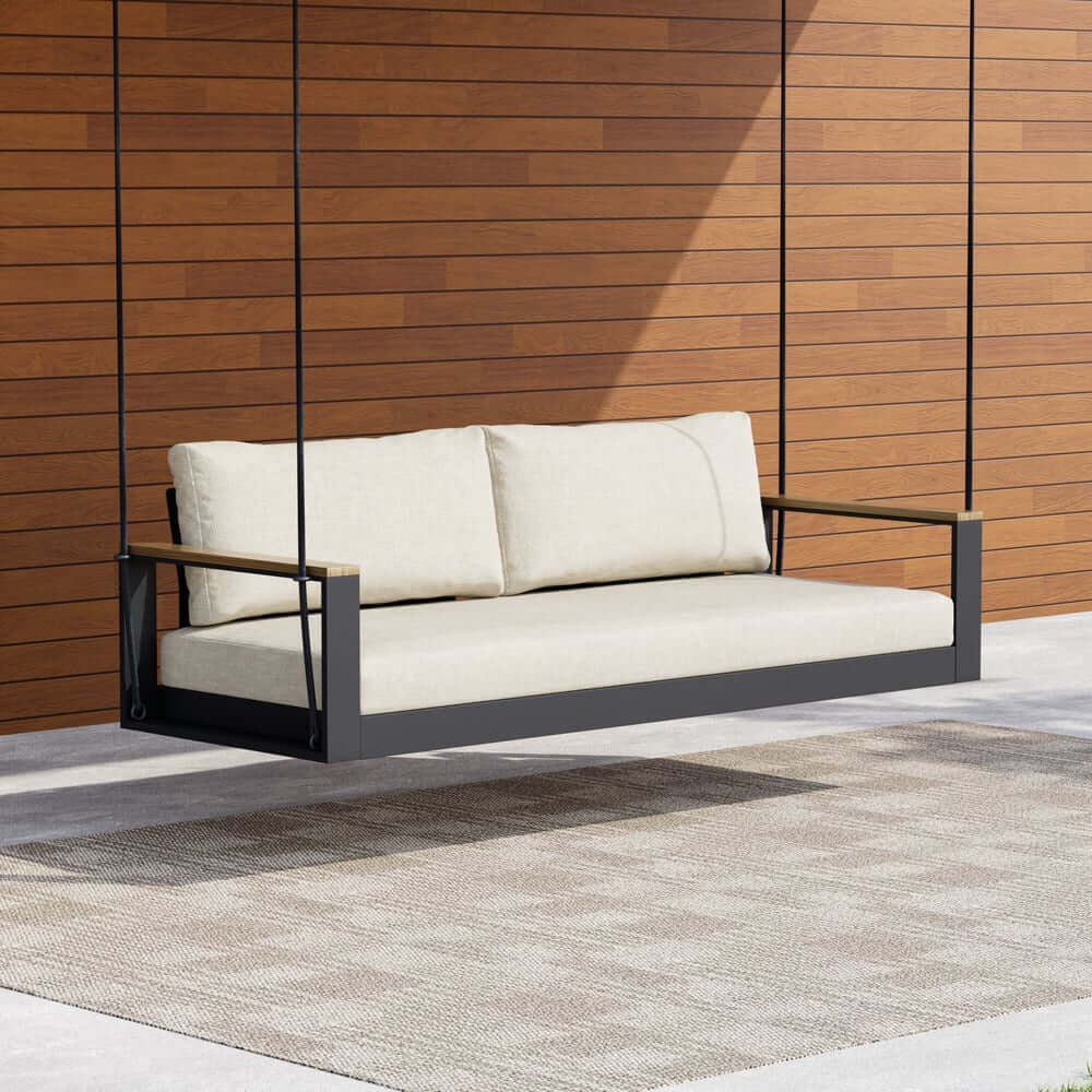 Modern Outdoor Swing Sofa with Removable Cushions and Aluminum Frame Main Product Image